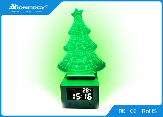 Haut-parleur de Bluetooth de cadeau de réveil avec la lumière de 7 couleurs LED, modèle adapté aux besoins du client