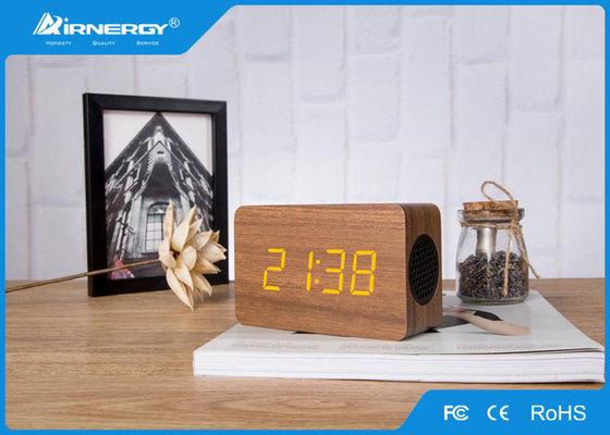 Radio en bois de réveil de mini mode avec la température, fréquence 50-16KHZ